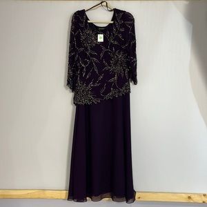 Jkara Purple Sequin Dress